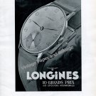 Vintage 1942 Longines Watch Co 10 Grand Prix aux Expositions Internationales Swiss Ad Advert Suisse