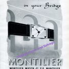 1942 Montilier Watch Company Switzerland The Best Card in Your Bridge 1940s Swiss Print Ad Suisse 1942 Montilier Watch Company Switzerland The Best Card in Your Bridge 1940s Swiss Print Ad Suisse