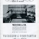 Vintage 1942 Vacheron Constantin Watch Co Switzerland Meister & Co Vintage Swiss Ad Advert Suisse