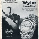 Vintage 1965 Wyler Life-Guard Watch Advert Protection at 20 Atmospheres Swiss Print Ad 1960s Vintage 1965 Wyler Life-Guard Watch Advert Protection at 20 Atmospheres Swiss Print Ad 1960s