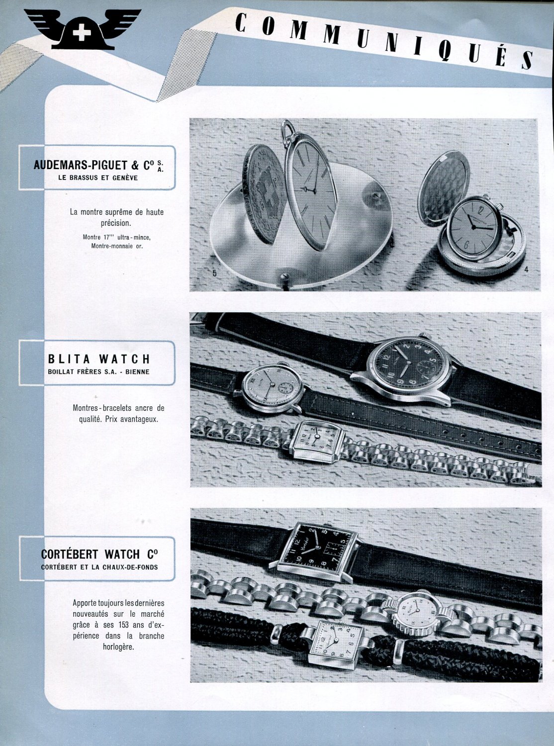 Vintage 1943 Swiss Watch Fair Jaeger-LeCoultre Omega Louis Brandt Rolex Patek Philippe Bale Basel