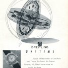 Vintage 1954 Breitling Unitime Watch Advert 1950s Swiss Print Ad Switzerland Vintage 1954 Breitling Unitime Watch Advert 1950s Swiss Print Ad Switzerland