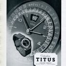Vintage 1943 Titus Calendrier Watch Advert Solvil SA Switzerland 1940s Swiss Print Ad Vintage 1943 Titus Calendrier Watch Advert Solvil SA Switzerland 1940s Swiss Print Ad