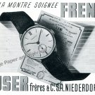 1943 Frenca Watch Company Buser Freres & Co SA Switzerland Swiss Print Ad Suisse 1943 Frenca Watch Company Buser Freres & Co SA Switzerland Swiss Print Ad Suisse