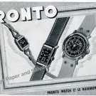 1943 Pronto Watch Company Switzerland Vintage 1940s Swiss Print Ad Advert Suisse
