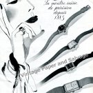 Vintage 1943 Alpina Watch Company Alpina Union Horlogere SA Switzerland 1940s Swiss Print Ad
