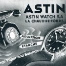 Vintage 1943 Astin Watch Company Switzerland 1940s Swiss Print Ad Advert Suisse CH