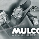 Vintage 1943 Mulco Watch Company Switzerland 1940s Swiss Print Ad Advert Suisse CH