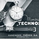 Vintage 1942 Technos Gunzinger Freres SA Watch Company Switzerland 1940s Swiss Print Ad Suisse Vintage 1942 Technos Gunzinger Freres SA Watch Company Switzerland 1940s Swiss Print Ad Suisse