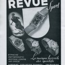 Vintage 1940 Revue Sport Watch Advert Thommen SA Switzerland Swiss Print Ad Suisse CH