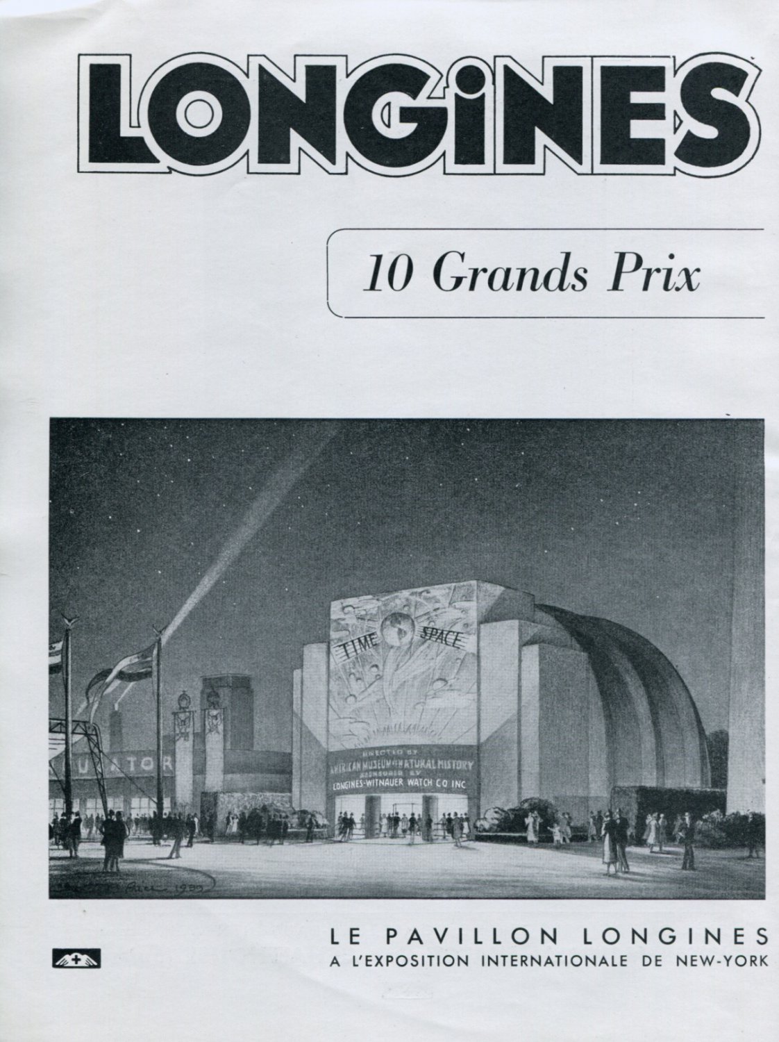 1940 Longines-Wittnauer Watch Company 10 Grands Prix Vintage Swiss Print Ad Suisse CH