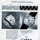 1968 Cyma Chronometre 36000 Advert By Doubling the Speed Cyma Increases Accuracy Swiss Ad