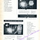 Vintage 1960 Ulysse Nardin Watch Company 3932 Observatory Prizes Vintage Swiss Print Ad