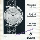 Vintage 1960 Ernest Borel Watch Company A Century's Quest for Precision Swiss Print Ad Switzerland