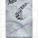 1946 Felca Watch Company Grenchen Switzerland Vintage 1940s Swiss Print Ad