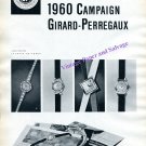 1960 Girard-Perregaux Watch Company Campaign Switzerland Swiss Suisse Schweiz