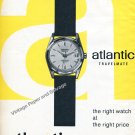 1959 Atlantic Watch Company Ed Kummer SA Atlantic Travelmate Swiss Print Ad