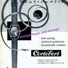 1960 Cortebert Huntermatic Watch Advert Vintage 1960 Swiss Print Ad Switzerland 1960 Cortebert Huntermatic Watch Advert Vintage 1960 Swiss Print Ad Switzerland