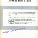 1960 Omega Watch Company Strange Facts of Life 1960 Swiss Print Ad Switzerland 1960 Omega Watch Company Strange Facts of Life 1960 Swiss Print Ad Switzerland