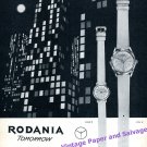 1960 Rodania Watch Company Tomorrow Vintage Swiss Print Ad Grenchen Switzerland