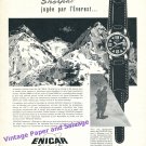 1957 Enicar Watch Company Sherpas Mount Everest Mt Lhotse Expeditions Swiss Print Ad Advert 1957 Enicar Watch Company Sherpas Mount Everest Mt Lhotse Expeditions Swiss Print Ad Advert