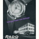 1957 Rado Watch Company Schlup & Co Switzerland Vintage 1950s Swiss Print Ad