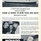 1955 Movado Waterproof Watch Advert From Le Havre to New York and Back Swiss Ad 1955 Movado Waterproof Watch Advert From Le Havre to New York and Back Swiss Ad