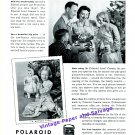 1949 Polaroid Land Camera Print Ad Christmas Pictures a Minute After You Snap Them Advertisement