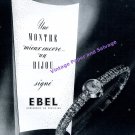 1951 Ebel Watch Company Fabrique Ebel SA Switzerland Vintage Swiss Print Ad 1951 Ebel Watch Company Fabrique Ebel SA Switzerland Vintage Swiss Print Ad