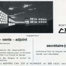 Montres CINY Watch Co. Switzerland Vintage 1969 Employment Advert Swiss Print Ad