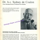 Sydney de Coulon Ebauches Fontainemelon Switzerland 1964 Portrait of the Month