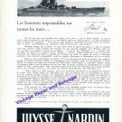 1957 Ulysse Nardin Watch Company Chronometre de Marine Vintage Swiss Print Ad