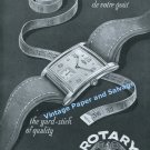 1948 Rotary Watch Company Switzerland The Yard Stick of Quality Swiss Print Ad