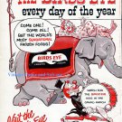 1956 Birds Eye Circus of Values General Foods Elephant Clowns Cowboys Cowgirls 1950s Print Ad Advert