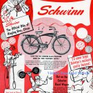 1956 Schwinn Black Phantom Bike Bicycle Ad Ringling Bros Circus Clown Elephant 1950s Print Ad Advert