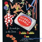 1956 Dubble Bubble Chewing Gum As Much Fun As the Circus Clown Frank H Fleer Corp 1950s Print Ad 1956 Dubble Bubble Chewing Gum As Much Fun As the Circus Clown Frank H Fleer Corp 1950s Print Ad