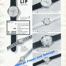 1961 Lip Watch Company Switzerland Latest Lip Creations 1960s Swiss Print Ad 1961 Lip Watch Company Switzerland Latest Lip Creations 1960s Swiss Print Ad