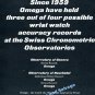 1961 Omega Watch Company Winner of 3 Out of 4 Accuracy Records Swiss Print Ad