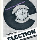 1957 Election Grand Prix Watch Advert Election Watch Co Switzerland Swiss Ad