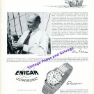 1957 Enicar Ultrasonic Sherpas Watch Advert Enicar Watch Company Swiss Print Ad