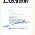 1976 Bulova Accutron Computron Watch Advert Swiss Print Ad Bulova Watch Company
