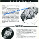 Vintage 1949 Vulcain Cricket Watch Advert 1940s Swiss Print Ad Suisse Switzerland