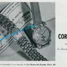 Vintage 1945 Cortebert Watch Co Switzerland Swiss Print Ad Suisse Publicite Montres Schweiz Suiza
