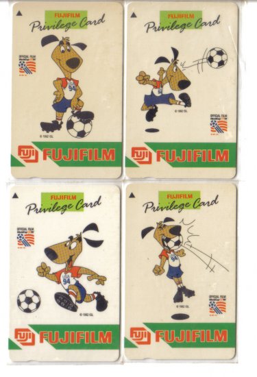 Fuji socccer (mint) Phonecard Limited Edition. Set of 4