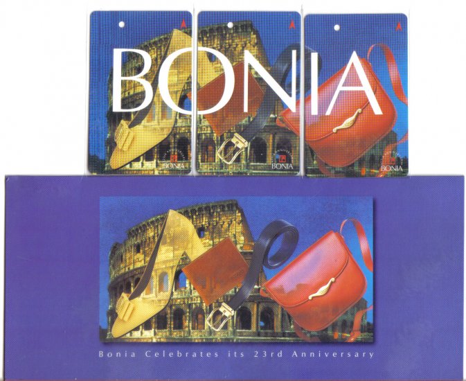 Bonia (mint) Transport card - Limited Edition. Set of 3