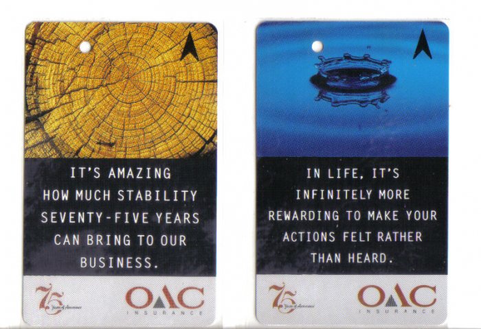 OAC (mint) Transport card- Limited edition. Set of 2