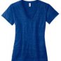 Ladies? 3.4 oz. Triblend Deep V-Neck NAVY TRIBLEND - XL