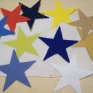 ST006 IRON ON STARS APPLIQUE YOUR CHOICE SOLID COLOR
