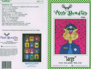 AMY BRADLEY Designs Kitty City Sarge the police dog Quilt Block Pattern only fs