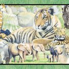 WILDLIFE PRINTS FABRIC PANEL 45 INCH BY 36 INCH Animal Zoological WALL HANGING